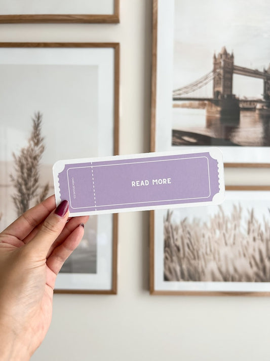 Book Lovers Club Bookmark | Cute Bookish Bookmarks, Ticket Bookmark, Double-Sided, 17pt Thick Cardstock, Bookish Christmas Gifts, Pastel